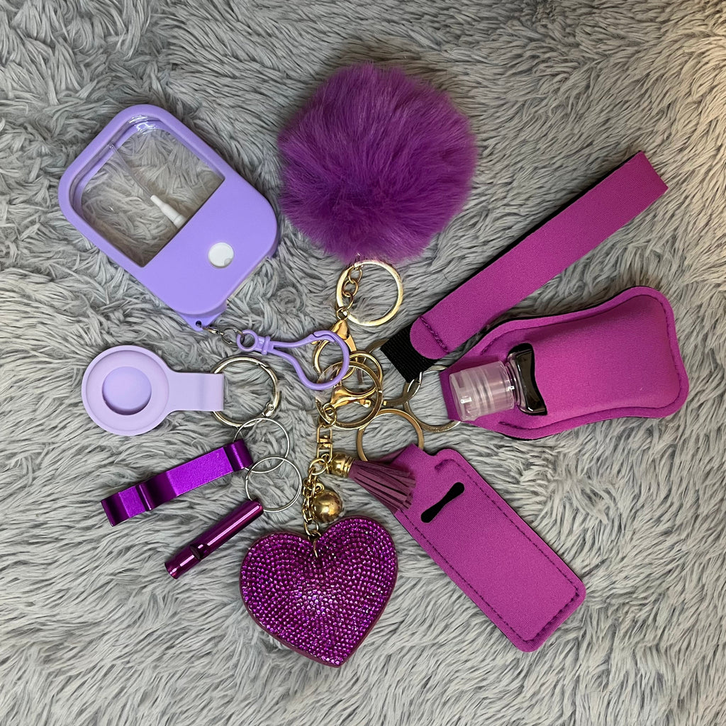 10pcs Safety Keychain Set for Women | Self Defense Keychain