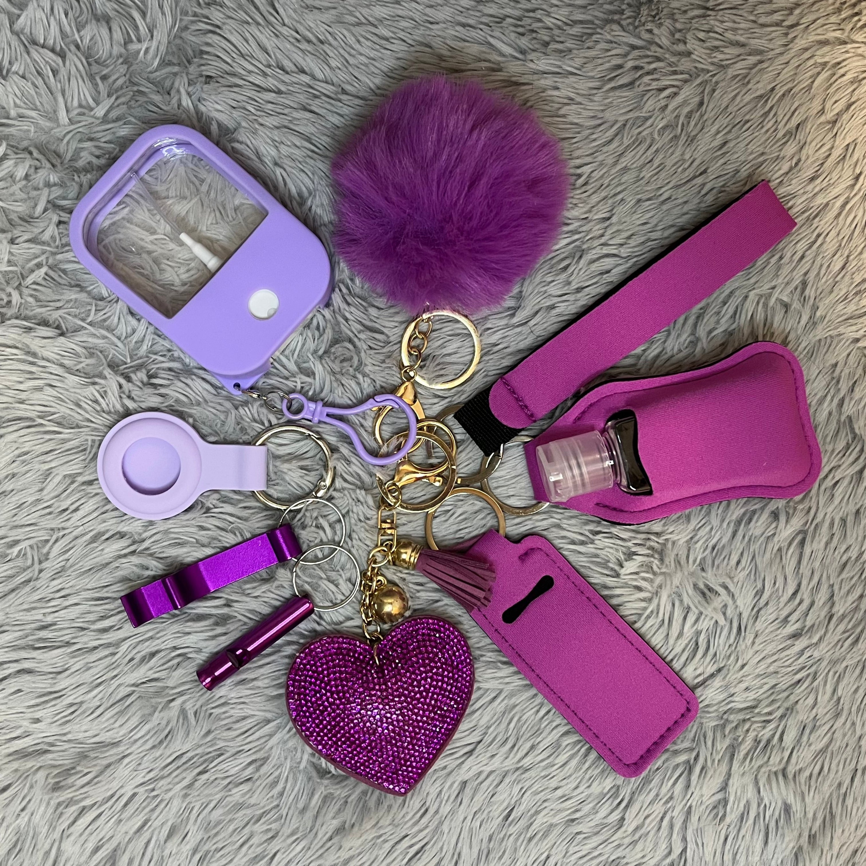 10pcs Safety Keychain Set for Women | Self Defense Keychain