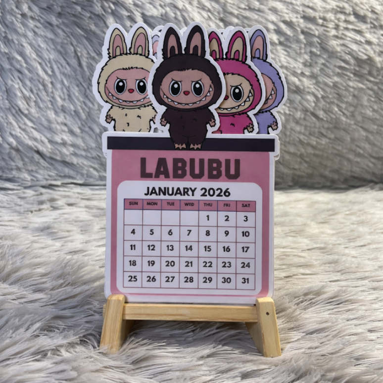 Labubu Mini Desktop 2026 Calendar