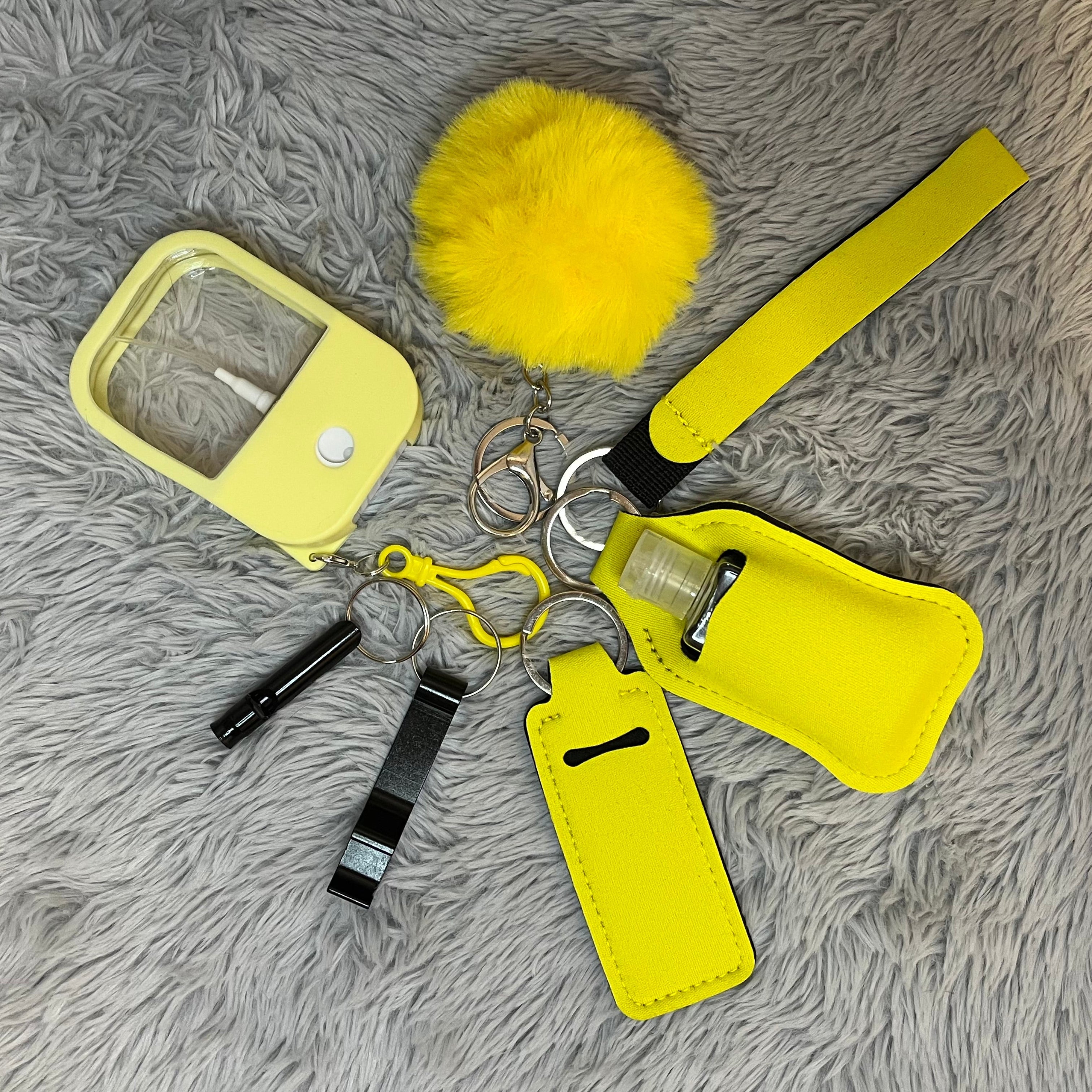 8pcs Safety Keychain Set for Women | Self Defense Keychain