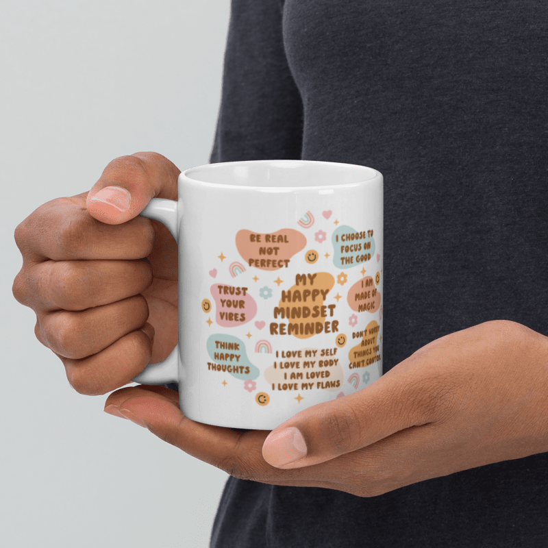 Happy Mindset Coffee Mug | Motivational Coffee Mug