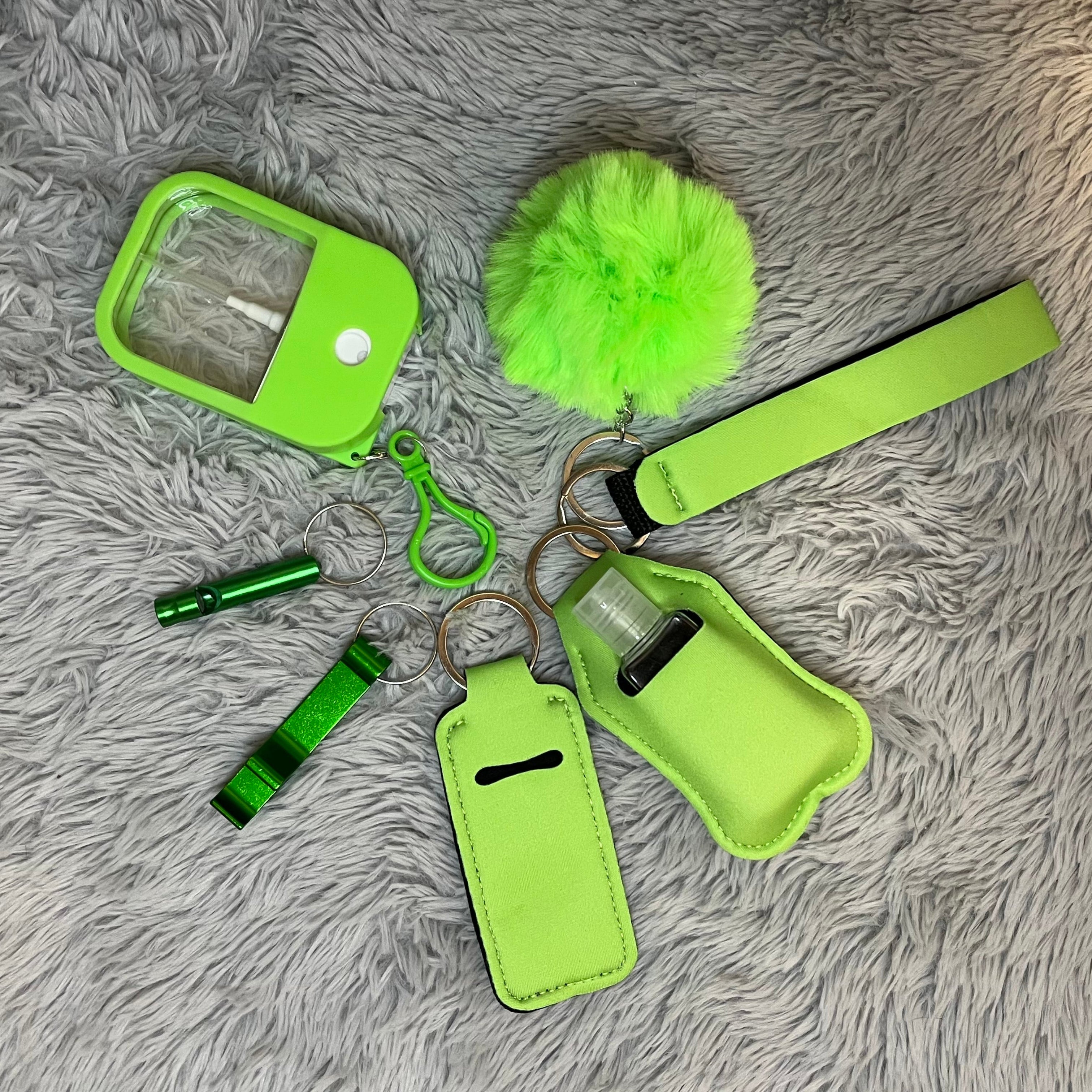 8pcs Safety Keychain Set for Women | Self Defense Keychain