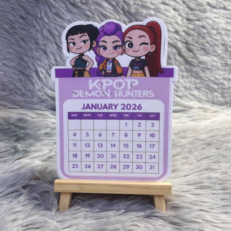 Kpop Demon Hunters Mini Desktop Calendar