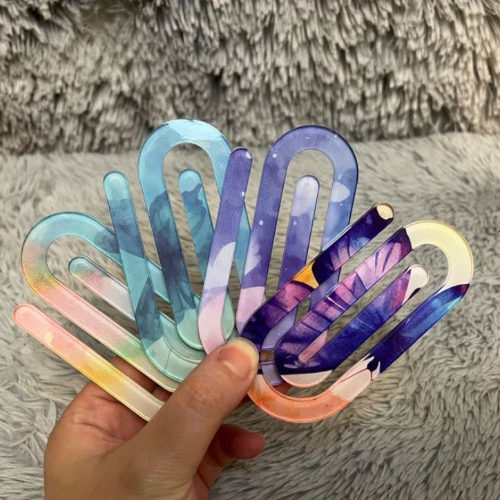 Jumbo Acrylic Paperclip Bookmark | Clear Acrylic Bookmark