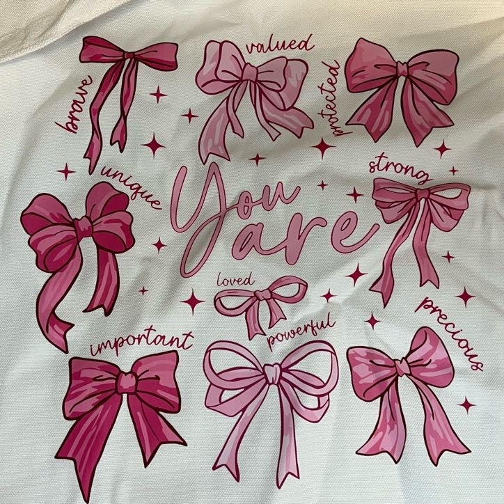 Pink Bow Aesthetic Gift Set – Canvas Tote Bag, Makeup Pouch & Glass Tumbler | Coquette Self-Love Bundle