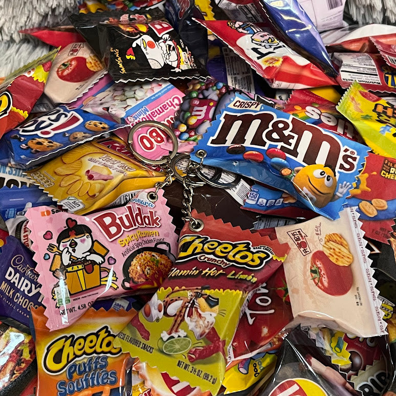 Set of 10 Mini Snacks Handmade Mystery Keychains | Cute Food Charms