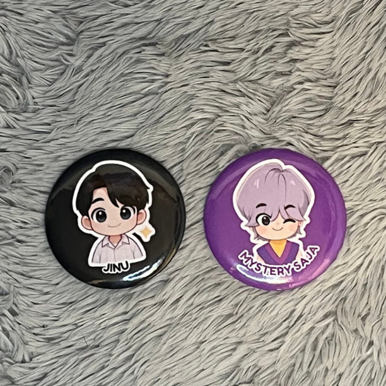 Kpop Demon Hunters Fridge Magnet | Button Pin | Pocket Mirror | Custom Keychain