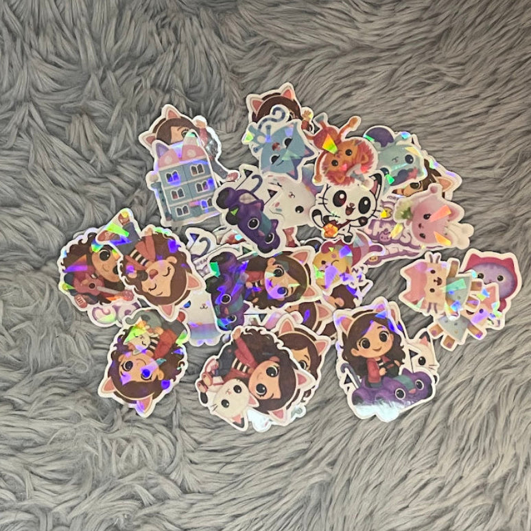 Gabby’s Dollhouse Mystery Sticker Pack | 40pc Holographic Sticker