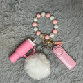 4pcs Beaded Wristlet Safety Keychain Accessory Set