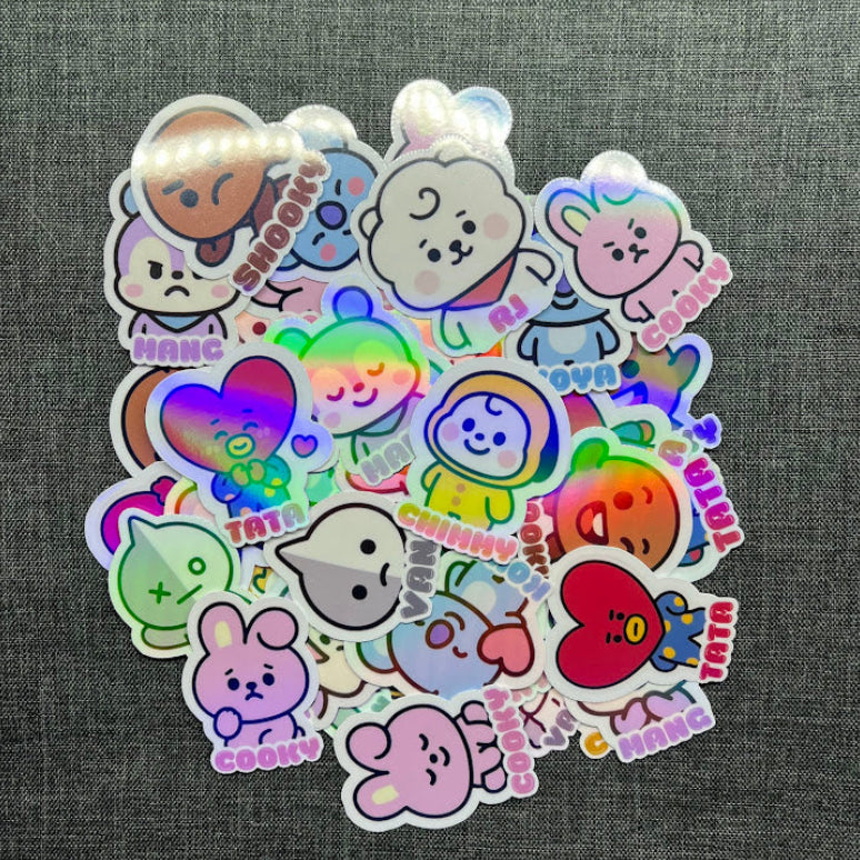 BT21 Mystery Sticker Pack | 30pc Holographic Sticker