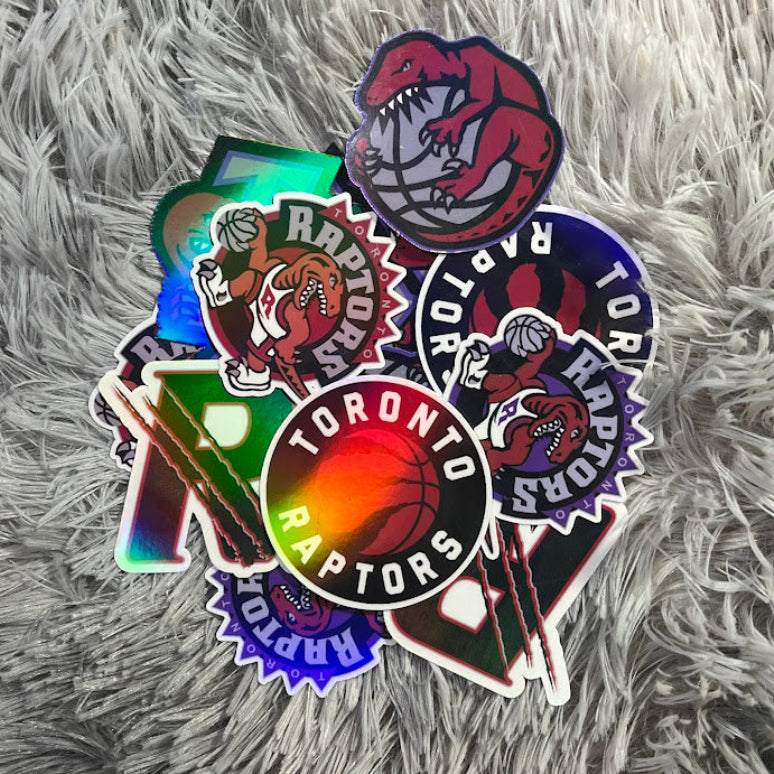 Toronto Raptors Sticker Pack | Holographic Vinyl Basketball Team Stickers