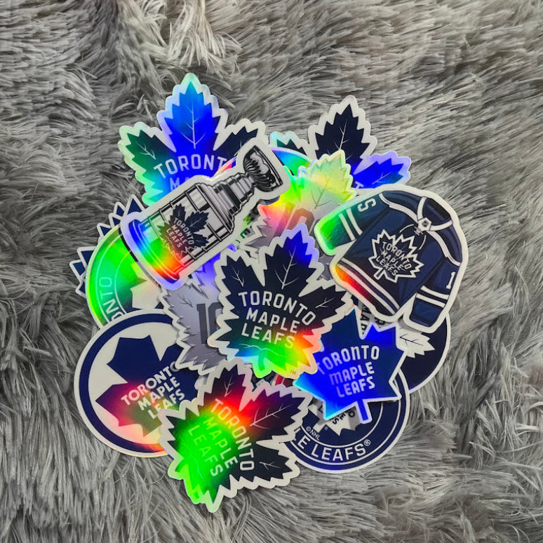 Toronto Maple Leafs Sticker Pack | Canadian Hockey Team Vinyl Holographic Stickers
