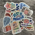 Mental Health Sticker Pack | Self Care Vinyl Stickers for Laptop Water Bottle
