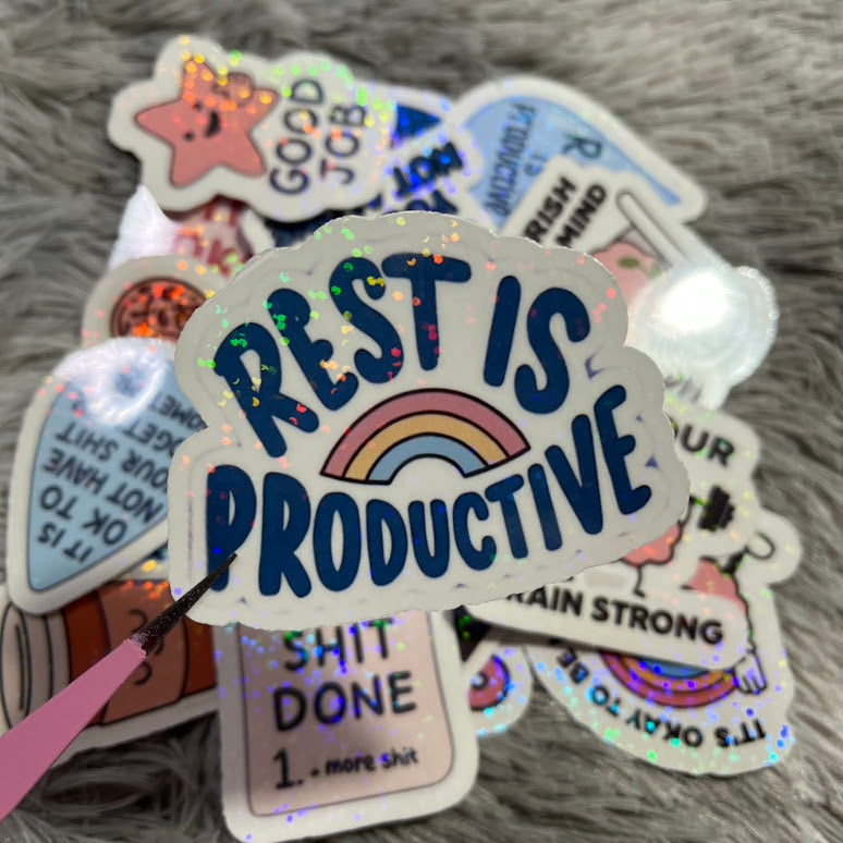 Mental Health Sticker Pack | Self Care Vinyl Stickers for Laptop Water Bottle