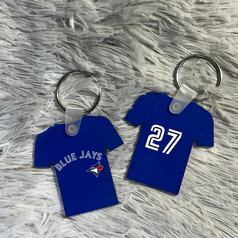 Personalized Toronto Blue Jays Jersey Keychain