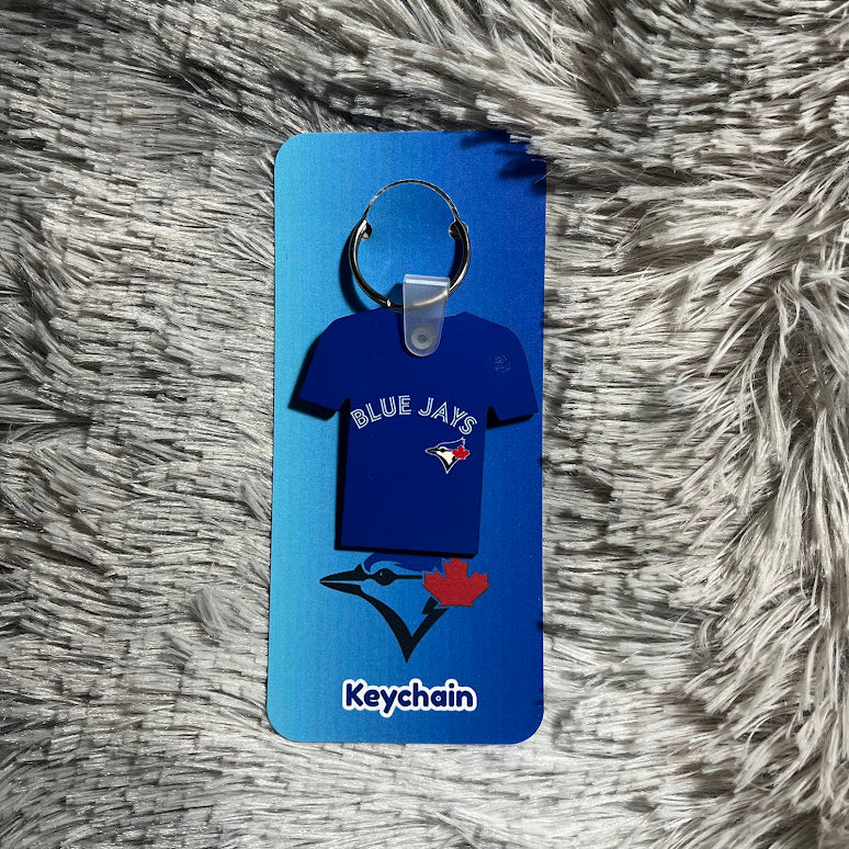 Personalized Toronto Blue Jays Jersey Keychain