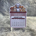 Cute Puppy Mini Desktop Calendar