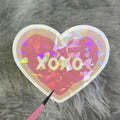 XOXO Heart Cookie Holographic Valentine’s Day Sticker – Cute Romantic Vinyl Sticker