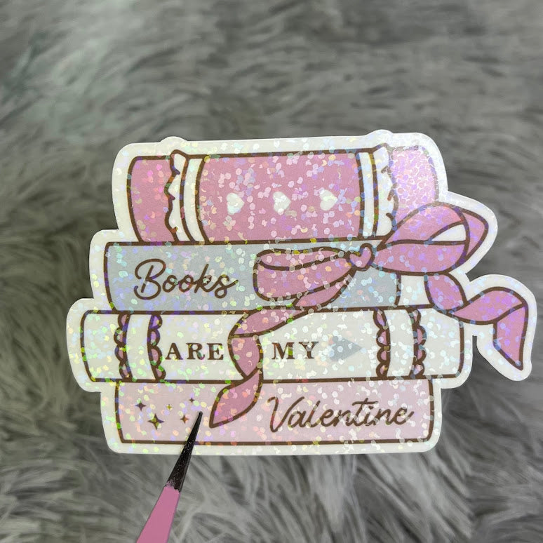 "Books Are My Valentine" Sticker | Valentine’s Day Book Lover Sticker