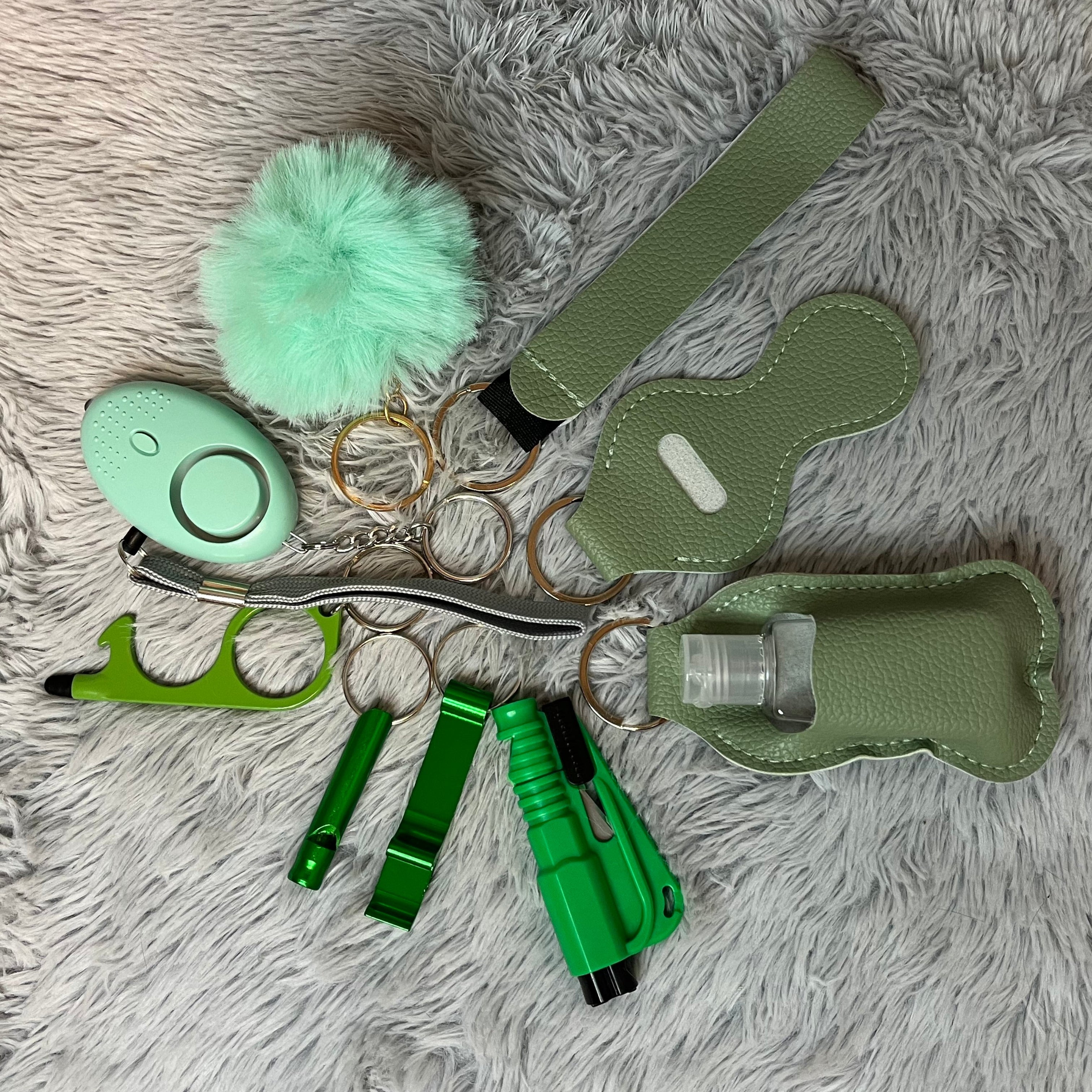 10pcs Safety Keychain Set with Personal Alarm