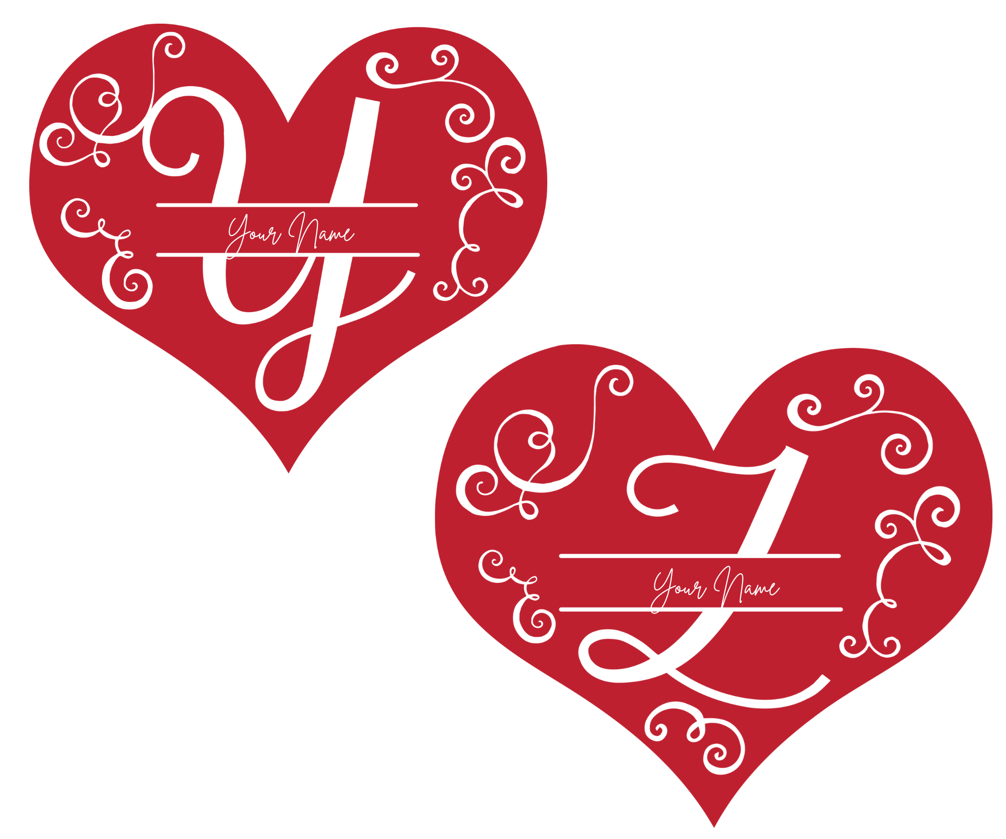 Personalized Heart Initial Mug |  Custom Name Coffee Mug