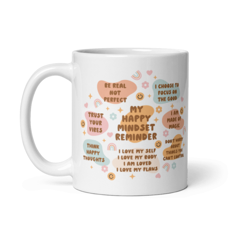 Happy Mindset Coffee Mug | Motivational Coffee Mug