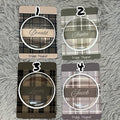 Personalized Name Fridge Magnet | Plaid Themed Design Custom Name Badge Button Pin | Pocket Mirror | Custom Keychain
